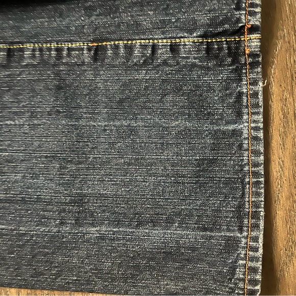 Ed Hardy Embroidered Tiger Hellcat Distressed Denim Blue Jeans size 34 - Picture 11 of 12